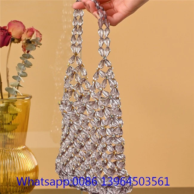 মহিলাদের স্বচ্ছ পুতির ব্যাগ
