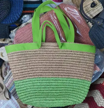 সুতির টেপ ডাবল পরিচালনা করে বড় খড় ব্যাগ