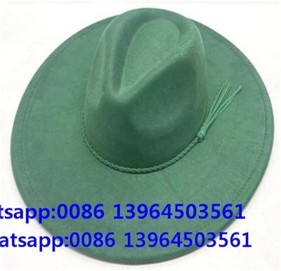 সূর্য সুরক্ষা সহ সবুজ অভিনব ফেডোরা হ্যাট
