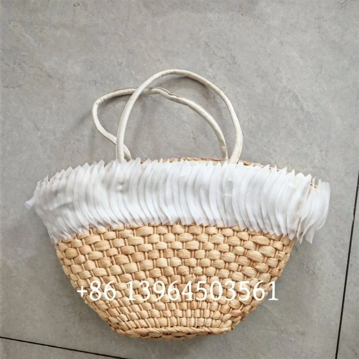 Real Straw Basket Beach Tote Bags