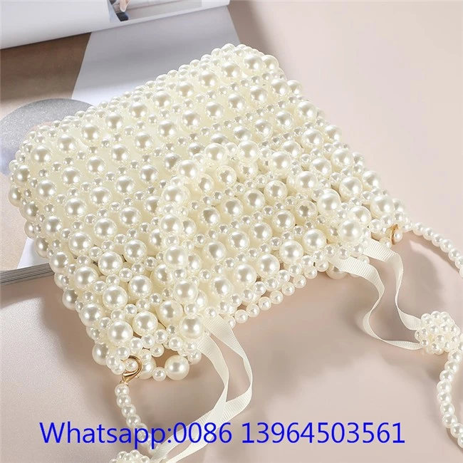 Faux Pearl Handbag For Women