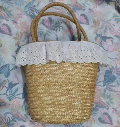 ছোট প্রাকৃতিক গম মহিলাদের হ্যান্ডব্যাগ
