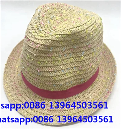 রঙিন খড় কাগজ ফেডোরা সূর্য টুপি