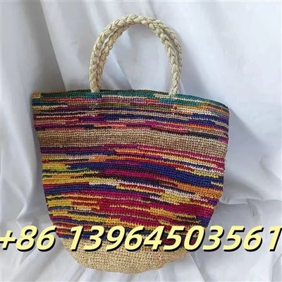 হস্তনির্মিত মাল্টি-কালার রাফিয়া বালতি