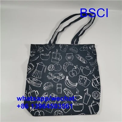 প্যাটার্ন সহ ক্যানভাস টোট ব্যাগ