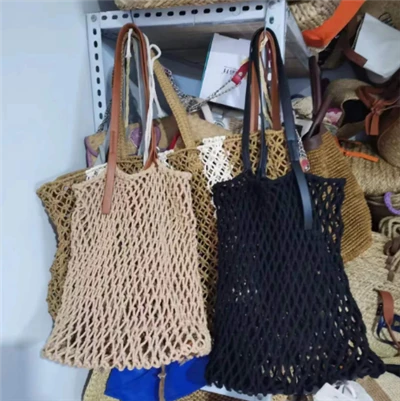 সুতির দড়ি ফাঁকা মহিলা সৈকত ব্যাগ