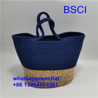 প্রাকৃতিক বোনা বেত বিচ ব্যাগ