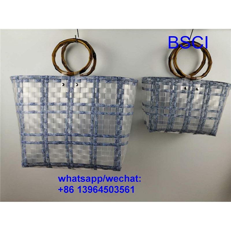 বোনা প্লাস্টিকের ঝুড়ি ব্যাগ